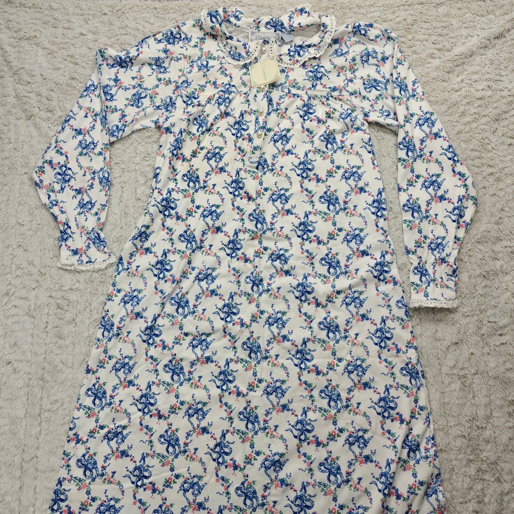 VTG J Christopher Floral Nightgown Womens M Elizabeth Cottagecore NTW‎ Deadstock